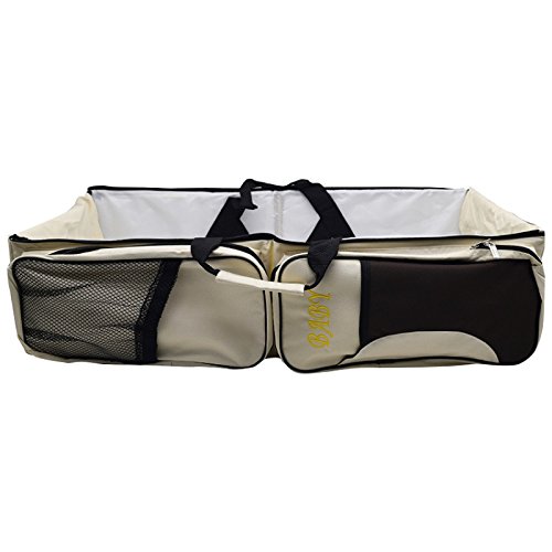 CONNECTWIDE® Baby Bed Special Bed & Bag Comes with Many compartments which Save The Space Very Useful for Travel (Grey) 3