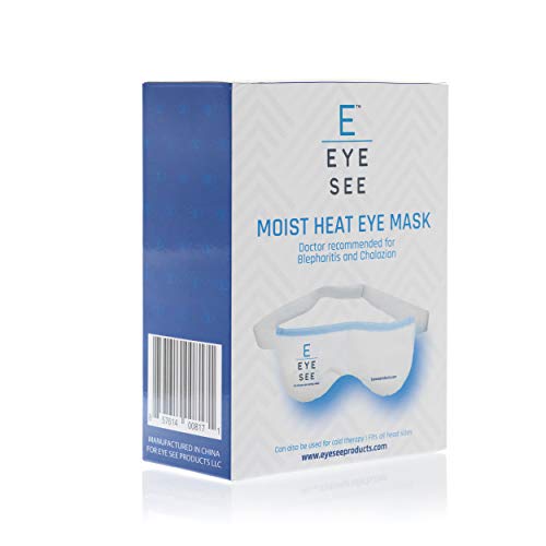 Eye See Dry Eye Moist Heat Compress - Warm Eye Compress to treat Dry Eyes, Blepharitis, Stye,Chalazion and Meibomian Gland Dysfunction -Stays Hot as a Heated Eye Mask Should! Storage Pouch Included! 4