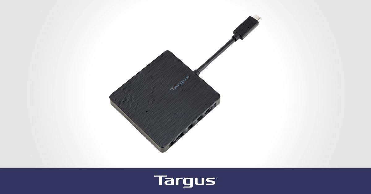 Targus USB-C to 2-Port USB 3.0 and 1 USB-C Hub with Power Pass-Through, 2.5 x 2.44 x 0.63 Inches, Black (ACH928USZ) 2