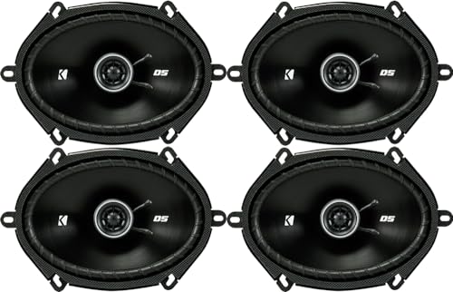 KICKER Speaker Package of 2 Items: Four 6"x8" DS Series Coaxial Speakers 4-Ohm - 2X 43DSC6804 1