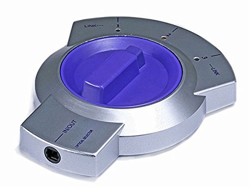Monoprice 102946 3X1 Optical Audio TosLink Bi-Directional Manual Switch,Silver 1