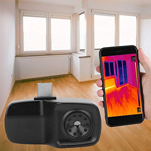 Thermal Imager,HT-201 Mini Mobile Phone Thermal Imaging Camera Thermal Infrared Imager -40°C to 330°C/ 8-14μm,Support Media Library, Photo and Video Functions 2