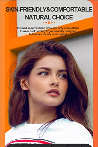 Printme™ New Launch, Earbuds TWS, Gaming Transparent Earbuds, ENC Noise Reduction 200 MAH Battery, 49 ms Latency Gaming Mode, IPX5 Water Resistance [Orange] 3