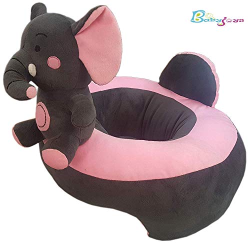 Babyjoys Plush Sofa Chair for Kids-Comfortable Favorite Spot to Sit (Grey) 4