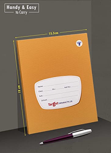 TARGET PUBLICATIONS Double Line Notebooks | 172 Ruled Pages Jumbo Size | Small Notebooks 2 Line | Hard Brown Cover | 155 cm x 19 cm Approx | Pack of 5 Books | GSM 58 3