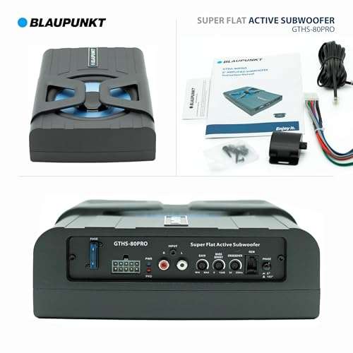 BLAUPUNKT GTHS-80PRO 8" Compact Powered Under-Seat Subwoofer Enclosure 5