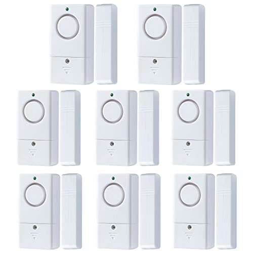 Window Door Alarm for Kids Personal Home Security Alarms with Chime for House, RV, Office, Business Safe (8Pack) 1