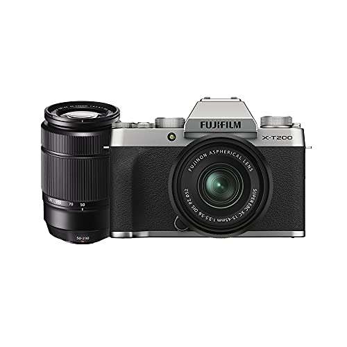 Fujifilm X-T200 Mirrorless Camera Body with 15-45 mm + 50-230 mm Dual Lens Kit - Silver 2