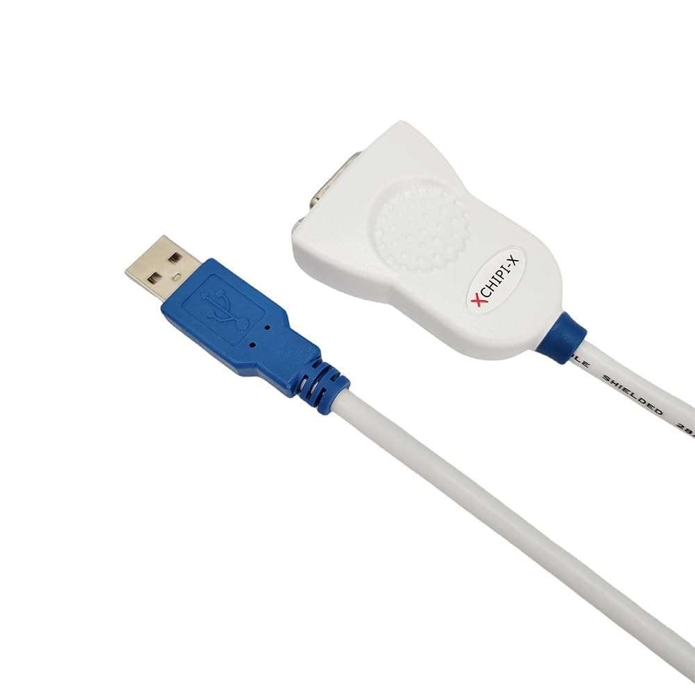Feanteek USB to RS232 Adapter Cable CHIPI-X10 with FT232R Chip USB to DB9 Serial Cable for Windows 11,10, 8, 7, Vista, XP,Linux and Mac OS(10CM) 3