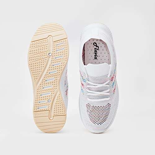 Flavia women's Running White Shoes 6 UK (38 EU) (7 US)(ST-1905) 2