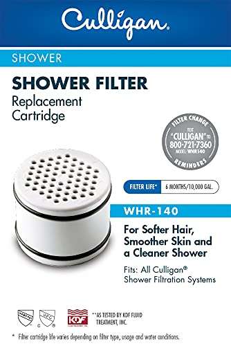 Culligan WHR-140 WTR FiltrationCartridge Shower Filter Replacement Cartridge, 1 Count (Pack of 1), White 4