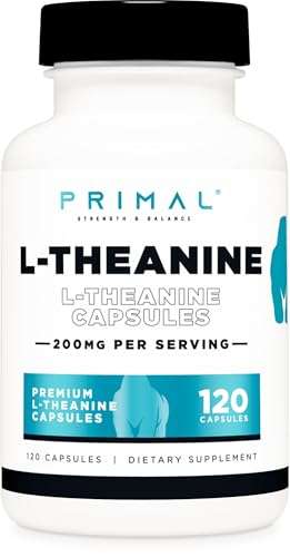 Primal L-Theanine Capsules (120 Servings, 200mg Per Serving) - Non-GMO, Gluten Free 1