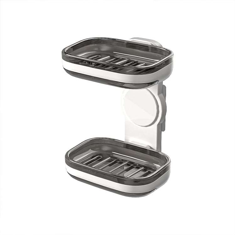 Tyzag Soap Holder for Bathroom, Soap Dish Holder, Soap Stand for Bathroom, Wall Mounted stickable self Adhesive Soap Case for Bathroom (White & Blue, Double Dish) 5