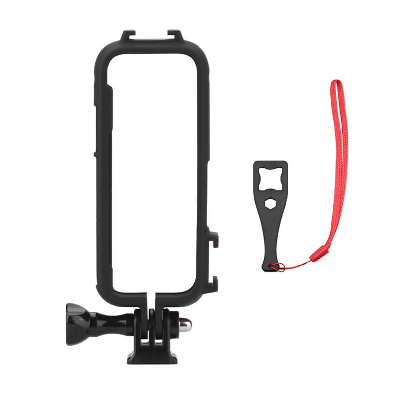 HuaerHui Protective Frame ABS Plastic Housing Cage for Insta 360 ONE X3 with Double Cold Shoe Mount and 1/4 Screw Hole