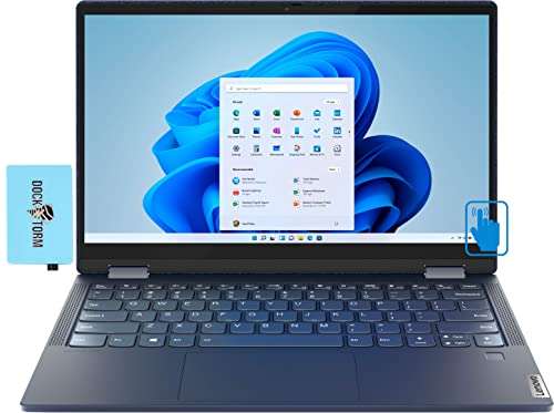 Lenovo Yoga 6 13.3" Touchscreen FHD IPS 2-in-1 Laptop (AMD Ryzen 7 5700U 8-Core 1.80GHz, 16GB RAM, 1TB PCIe SSD, AMD Radeon, Backlit KYB, FP, WiFi 6, BT 5.2, HD Webcam, Win 11 Home) w/Hub 1