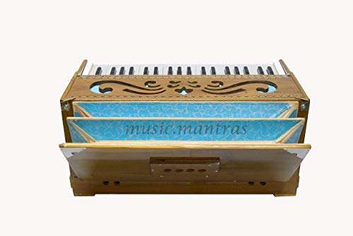 MUSIC MANTRAS Teak Wood Professional Harmonium Peti Bhajan Baja 3 1/4 Octave 2