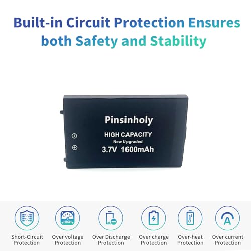Pinsinholy Gameboy Advance SP GBA Battery, Upgraded High Capacity Rechargeable Lithium-ion Battery for Nintendo GBA SP Gameboy Advance SP AGS-001, SAM-003 2