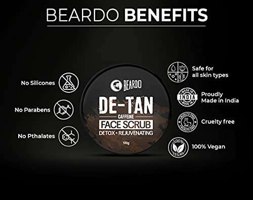 BEARDO De-Tan Face Scrub, 100 g 6