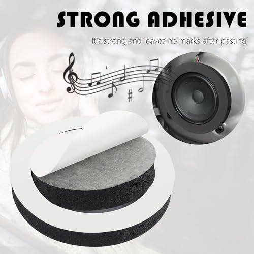 4PCS 6.5 Speaker Rings,Self Adhesive Speaker Foam for Enhancing Stereo Sound,High Resilience Speaker Baffles 6.5 inch Car Audio Accessories Avoid Sound Diffusion for Car SUV Truck 4