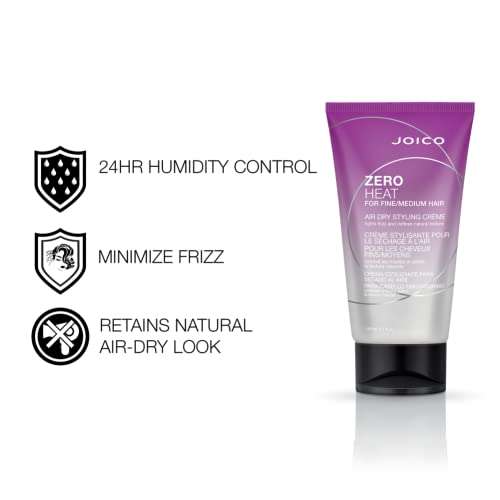 Joico Zero Heat Air Dry Styling Crème | For Fine to Medium Hair | 24 Hour Humidity Control | Tames Frizz & Enhances Texture | Boost Shine | Reduce Drying Time | 5.1 Fl Oz 2
