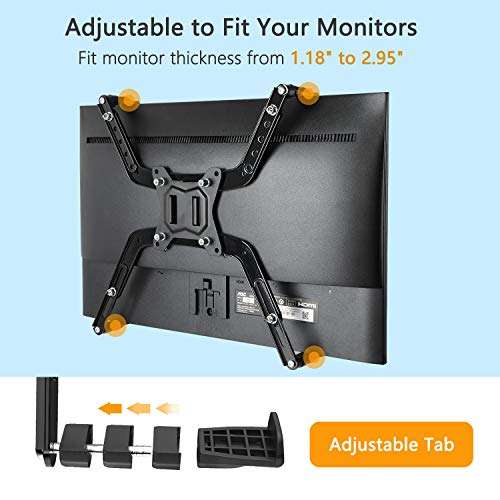HUANUO Universal VESA Mount Adapter Kit, Non-VESA Adapter for 17 to 27 Inch Monitor Screens to 75x75 VESA Mount 3