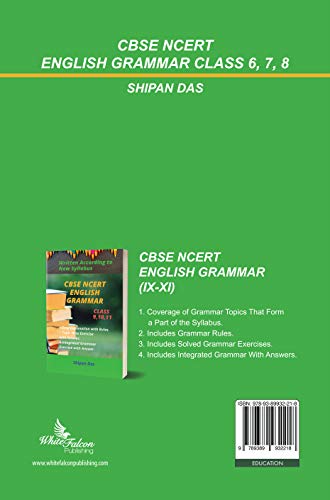 CBSE, NCERT English Grammar - Class 6, Class 7, Class 8. (VI, VII, VIII) 2