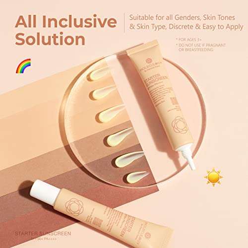 Starter Sunscreen Cream by Moleculogy - 1.05oz (30g) - SPF50+ PA++++ A Hybrid Hypoallergenic Suncream, Sun Protection Cream 5