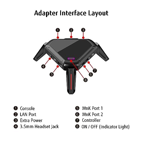 HYCARUS XIM PS5 Keyboard and Mouse Adapter - Support All PS5 Games with Mouse and Keyboard Adapter for PS4, Xbox Series X/S, Switch, PC 5