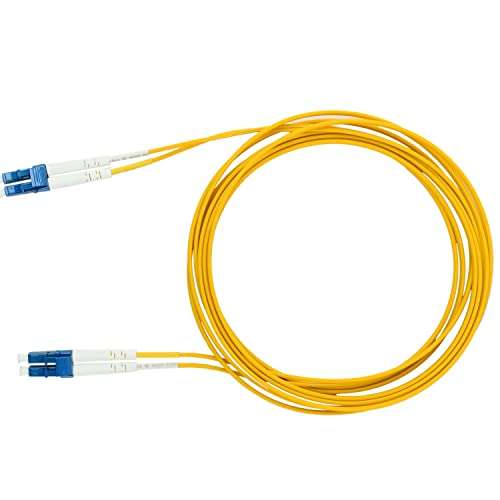 3M LC to LC OS2 Fiber Optic Patch Cable Singlemode Duplex Optical Patch Cord 9/125µm Fiber Optic Cable LC-LC DX 3 Meter (9.8ft) 2