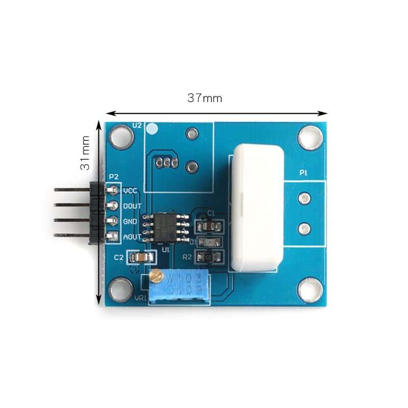 JESSINIE WCS1800 Hall Current Sensor Detector 35A Current Sensor Module Board Short Circuit Overcurrent Protection Module Sensor with Overcurrent Lamp 5