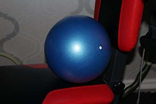 Mini Yoga Ball - Mini Exercise Ball - Flexible, Soft Ball - Thighs and Core Training, Pilates, Barre - Bender, Stability and Balance Exercise - Physical Therapy - 9 Inch with Inflatable Straw (Blue) 2