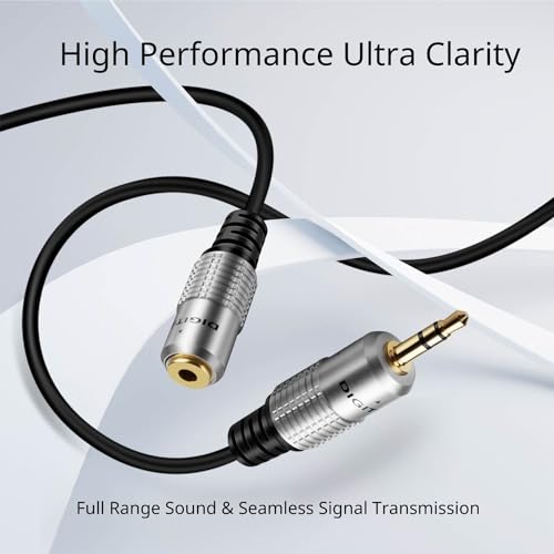TNP Products 3.5mm AUX Extension Cable 25ft - Male to Female Audio Cord and Jack Adapter Wire Cord Plug for Headphone Extension Cable, Speakers, Laptop, Smartphone, Tablet 2