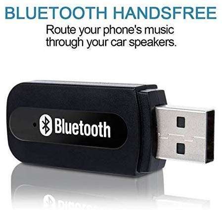 USB Wireless Bluetooth Receiver,Dongle USB Music Audio Receiver Adapter USB Hands-Free Dongle Kit for Speaker Music System, Home Theater, Car Compitable with All Mobile & Laptops - Black 6