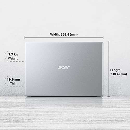 Acer Aspire 3 Laptop Intel Core i3 11th Generation (4 GB/256 GB SSD/Windows 11 Home/Intel UHD Graphics /1.7 Kg/Silver) A315-58 with 15.6-inch (39.6 cms) Full HD Display 3