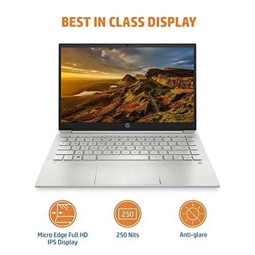 Hp Pavilion 14, Amd Ryzen 5-16Gb Ram/512Gb 14 Inches Laptop Fhd Ips Micro-Edge Anti-Glare Display/Radeon Graphics/Backlit Kb/Alexa/B&O Audio/Fast Charge/Fpr/Windows 11 Home Ready/Ms Office,14-Ec0037Au 2