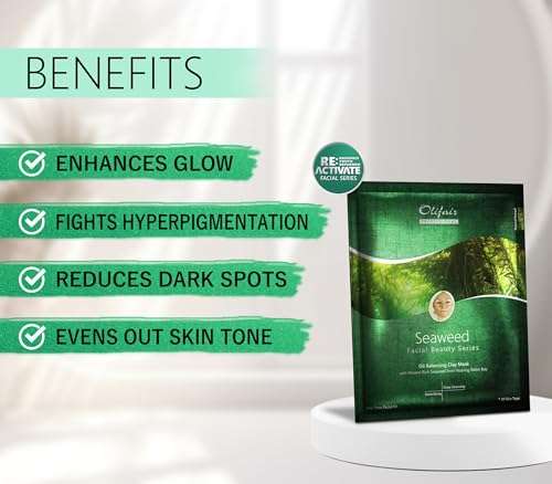 Olifair Seaweed Facial Kit With Oil Balancing Clay Mask (Pack of 1) 3