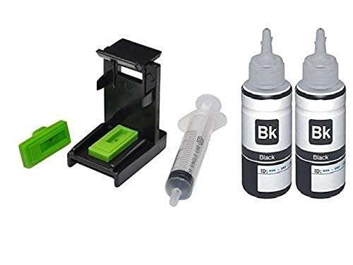 TechNart Black Refill Ink for use Compatible Canon Printer Cartridges PG 88, PG 740, PG 745, PG 47, PG 89, PG 810, PG 830, PG 40 (100ml x 2 + Ink Suction Tool KIT & 10ml Syringe) 1