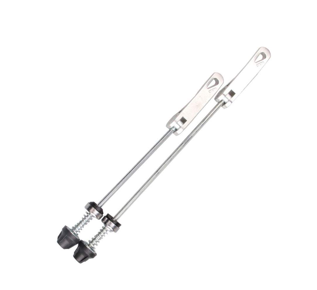 ABSOAR Cycling Silver Bike Skewers Quick Release Front Rear QR City Road Mountain Bike MTB BMX F100/ R135 mm fits City Bike F110/ R148 150 mm Road Mountain Bike, Silver, 1 Pair