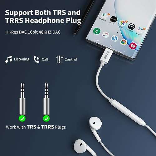 OOPAO USB C to 3.5 mm Female Headphone Jack Adapter (2) 3