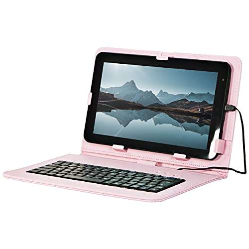 Craig CMP840 BUN-PK-HD Quad Core 10.1 in. Tablet with Keyboard Case & Headphones in Pink 5