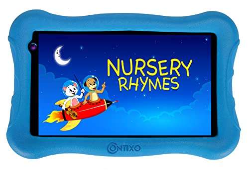 Contixo Kids Tablet V10+, 7-inch HD, Ages 3-7, Toddler Tablet with Camera, Parental Control, Android 10, 32GB, WiFi, Learning Tablet for Children with Teacher's Approved Apps and Kid-Proof Case, Blue 3