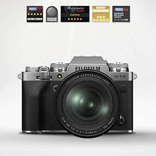 Fujifilm X-T4 26 MP Mirrorless Camera Body with XF16-80mm Lens (X-Trans CMOS4 Sensor, EVF, Face/Eye AF, IBIS, LCD Touchscreen, 4K/60P & FHD/240P Video, Film Simulations, Weather Resistance) - Silver 2