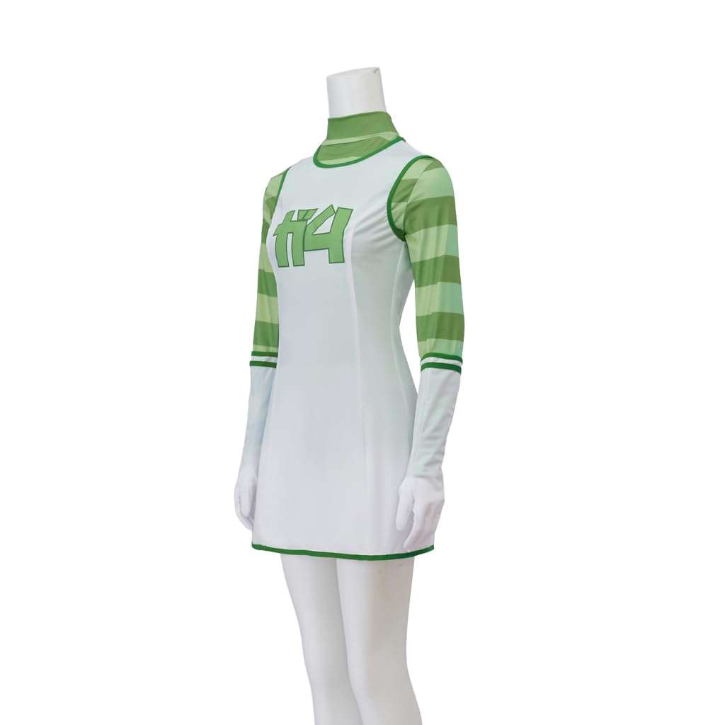 Willyacos Gum Jet Set Radio Cosplay Costume Dress Outfit Clothing with Gloves And Hat for Women Teen (L, Green) 4