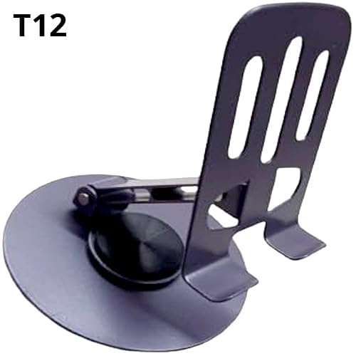 T12 Heavy Metal Mobile Stand for Desk | Adjustable Tablet & Phone Holder with Anti-Slip Base | Universal Mobile Stand for Study, Video Calls & Office Use 6
