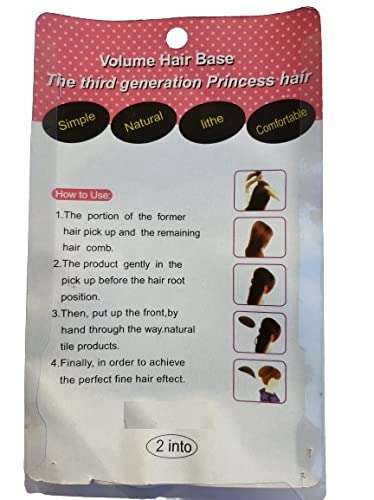 advancedestore Princess Hair Puff Maker Girls & Women - Black (10 cmx6.5 cm(pack of 1))moq 4