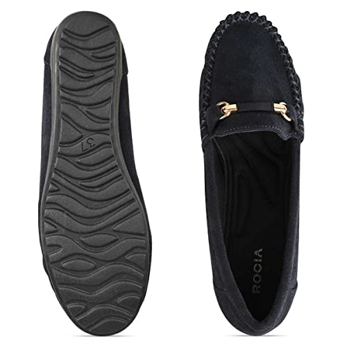 ROCIA by Regal Blue Women Suede Ballerinas 5