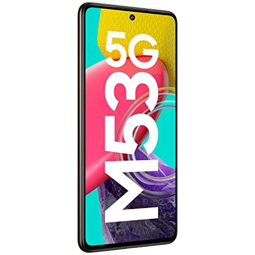 Samsung Galaxy M53 5G (Emerald Brown, 8GB, 128GB Storage) | 108MP | sAmoled+ 120Hz | 16GB RAM with RAM Plus | without Charger 3
