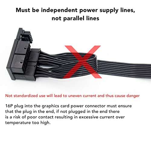 FOSA ATX 4 8P Up Angled Adapter, 32P to 16P 600W 12V HPWR Plug and Play, Graphics Card Power Adapter Board for Desktop, 180 Degree Angle Connector (Silver) 3