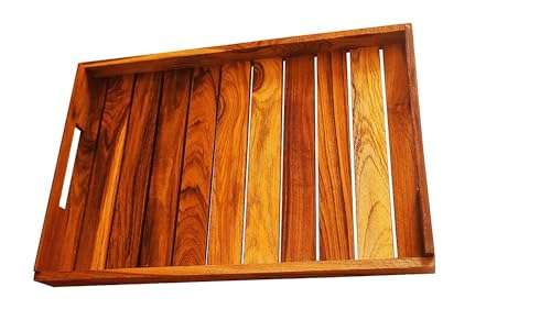 MFS craft world Indian Rosewood Sheesham Handmade and Handcrafted Wooden Serving Tray 2