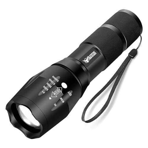 FREEZE2TRIM Vital Tac Flashlight, Elite Tac USA Tactical Flashlight, Battery Powered LED Flashlight VitalTac Flashlight High Lumens Military Grade 2000 Lumens 5 Modes Zoom, SOS, Ultra Bright Torch 1